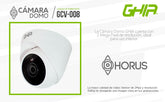 Camara Ghia Tipo Domo 1080p 4 En 1 Ahd, Tvi, Cvi, Cvbs, 2mp, Lente De 2.8mm, Ir 25metros Uso Interior